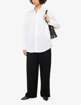 TOTEME: Flannel Wide-Leg Woven Trousers