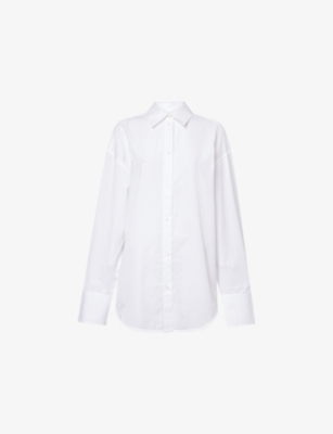 TOTEME: Oversized Striped Cotton-Poplin Shirt