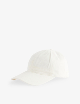 Anine Bing Womens Ivory Jeremy Brand-embroidery Cotton Baseball Cap In White