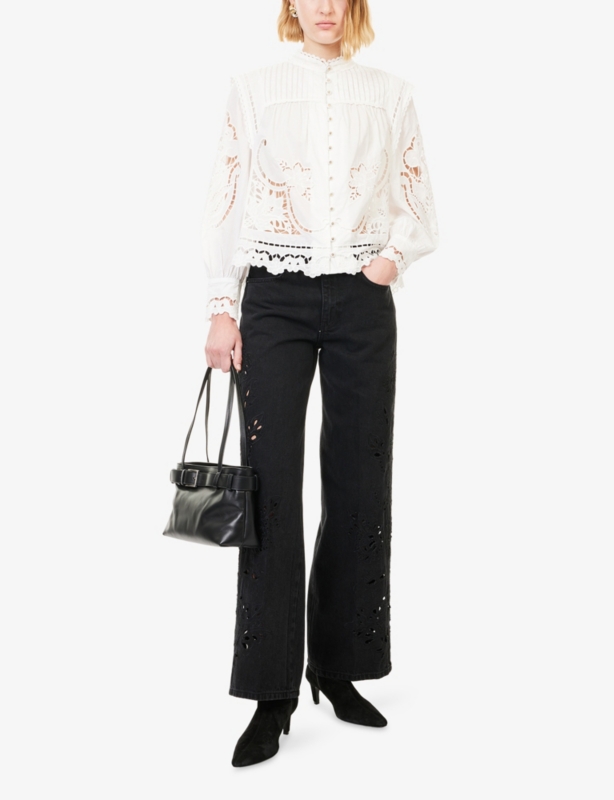 Richilieu Embroidered Cotton-Poplin Blouse