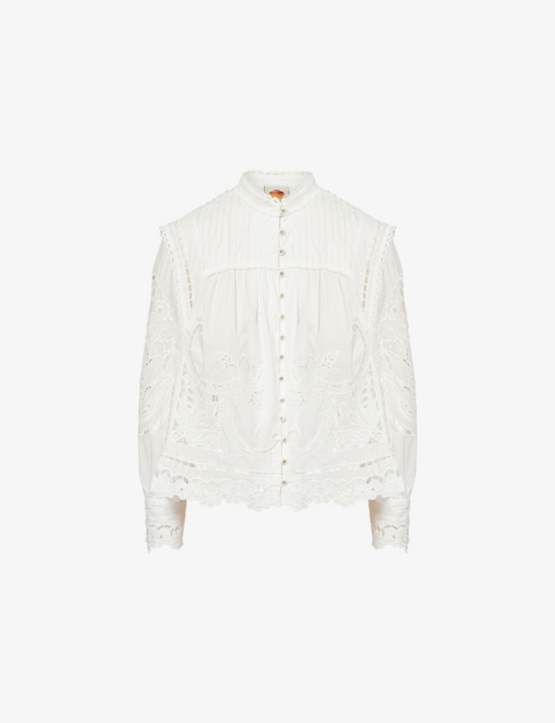 Richilieu Embroidered Cotton-Poplin Blouse