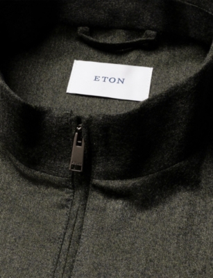 ETON: Solid Wool Flannel Vest