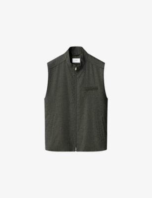 ETON: Solid Wool Flannel Vest