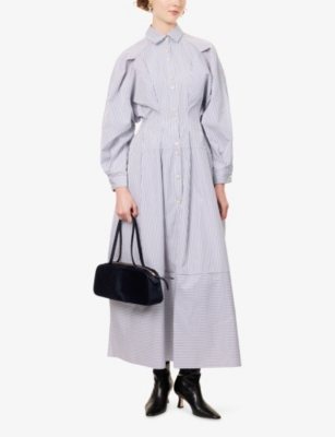 PALMER HARDING: Vessel Striped Cotton Midi Dress