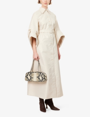 PALMER HARDING: Intention Belted Woven Midi Dress