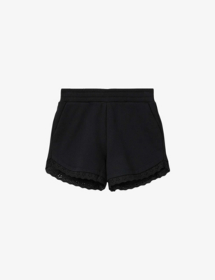 ALLSAINTS - Lele Lace-Trim Cotton-Jersey Shorts | Selfridges.com