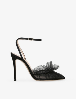 ANDREA WAZEN: Franca Sparkle 105 Mesh and Satin Courts