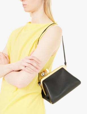 Jacquemus Le Berlingot Black Crossbody Bag With Removable Strap In Leather For Women