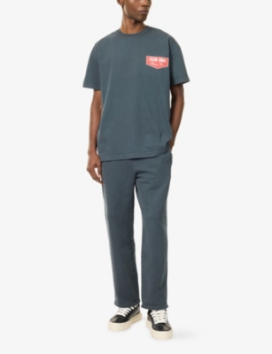 CLUB 1984: Logo-Embroidered Straight-Leg Cotton Joggers