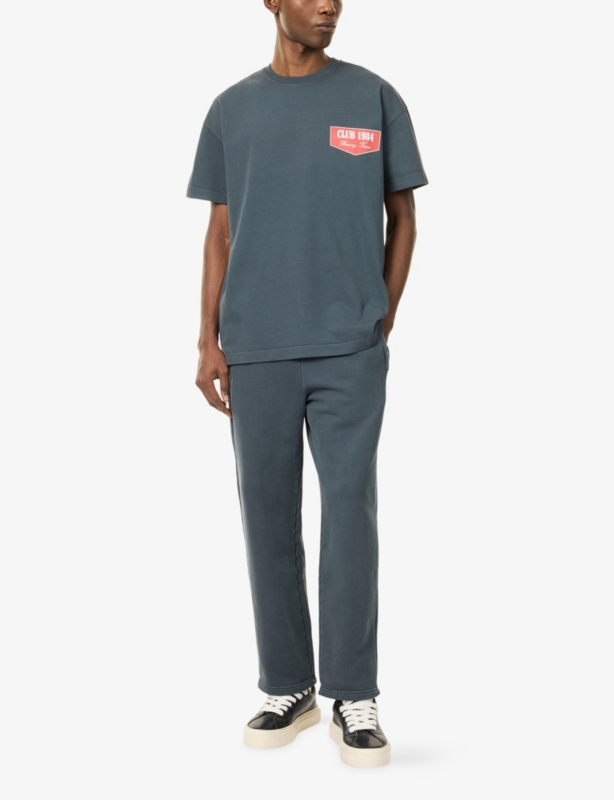 Logo-Embroidered Straight-Leg Cotton Joggers