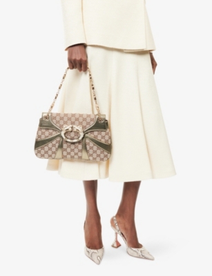 THIS OLD THING LONDON: Pre-Loved Gucci Tom Ford Era Original GG Canvas Jeweled Dragon Shoulder Bag