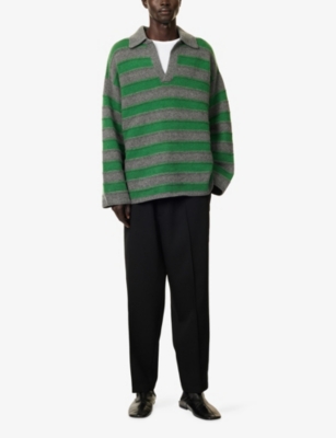 THE ELDER STATESMAN: Dume Striped Cashmere Jumper
