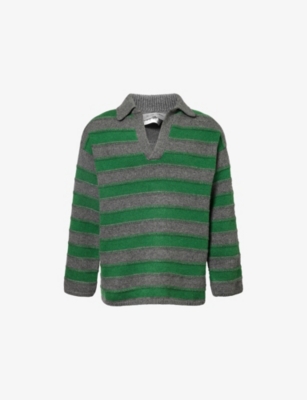 THE ELDER STATESMAN: Dume Striped Cashmere Jumper