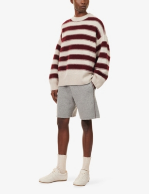 THE ELDER STATESMAN: Pali Braided-Stripe Crewneck Cashmere Jumper