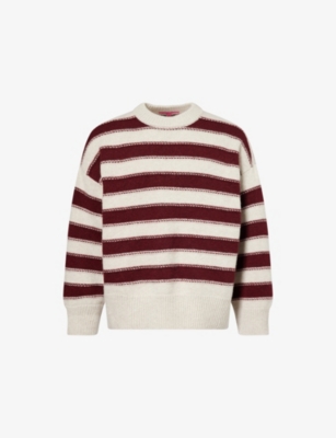 THE ELDER STATESMAN: Pali Braided-Stripe Crewneck Cashmere Jumper