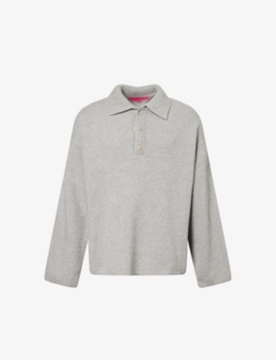 THE ELDER STATESMAN: Dume Rugby Collar Cashmere Jumper