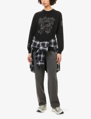 CARHARTT WIP: Stitched-Logo Long-Sleeved Cotton T-Shirt