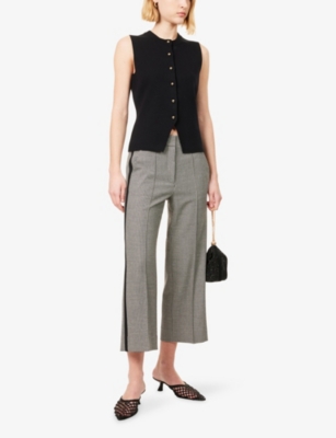ME AND EM: Houndstooth-Pattern Straight-Leg Woven Trousers
