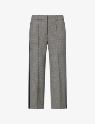 ME AND EM: Houndstooth-Pattern Straight-Leg Woven Trousers