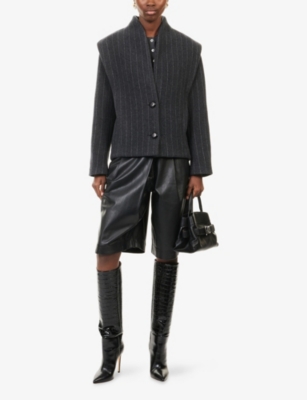 ISABEL MARANT ETOILE: Dyogo Striped Wool-Blend Blazer