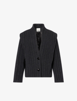 ISABEL MARANT ETOILE: Dyogo Striped Wool-Blend Blazer