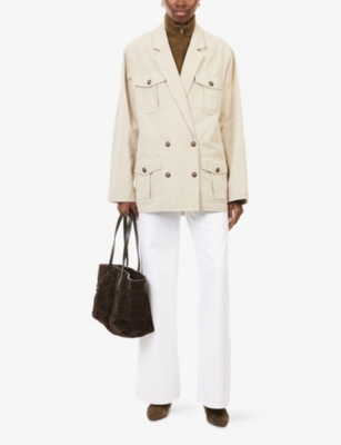 ISABEL MARANT ETOILE: Lemony Wide-Leg Denim Jeans