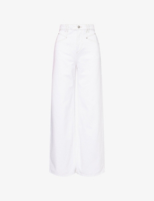 ISABEL MARANT ETOILE: Lemony Wide-Leg Denim Jeans