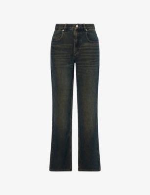 ISABEL MARANT ETOILE: Belvira Straight-Leg Woven Jeans