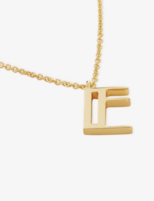 MONICA VINADER: Initial E 18ct Gold Vermeil Plated 925 Sterling Silver Necklace
