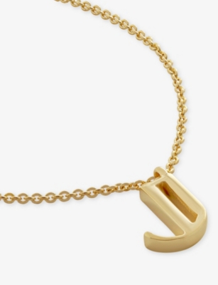 MONICA VINADER: Initial J 18ct Gold Vermeil-Plated 925 Sterling Silver Necklace