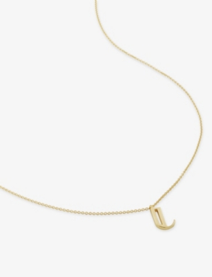 MONICA VINADER: Initial J 18ct Gold Vermeil-Plated 925 Sterling Silver Necklace