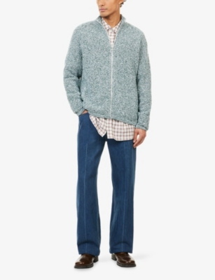 PALMES: Textured High-Neck Cotton-Knit Jumper