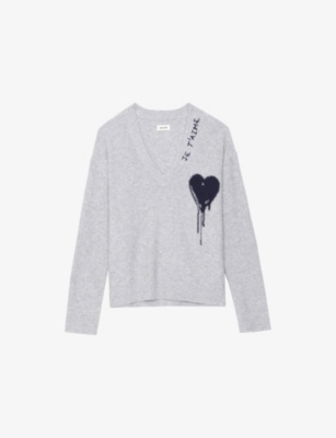 ZADIG&VOLTAIRE: Mikyz Heart-Intarsia Cashmere Jumper