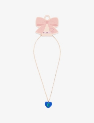 STYCH ACCESSORIES: Sweetie Heart Initial Metal and Acrylic Necklace