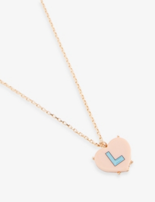STYCH ACCESSORIES: Sweetie Heart Initial Metal and Acrylic Necklace