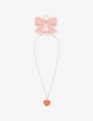 STYCH ACCESSORIES: Sweetie Heart Initial Metal and Acrylic Necklace