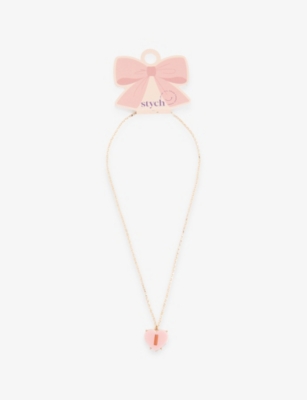 STYCH ACCESSORIES: Sweetie Heart Initial Metal and Acrylic Necklace
