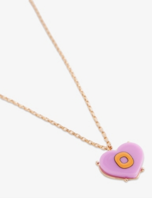 STYCH ACCESSORIES: Sweetie Heart Initial Metal And Acrylic Necklace