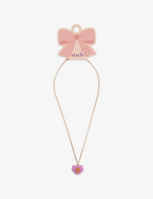 STYCH ACCESSORIES: Sweetie Heart Initial Metal And Acrylic Necklace