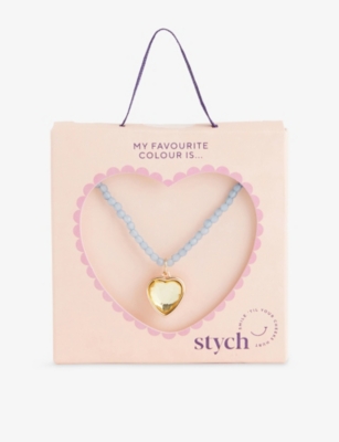 STYCH ACCESSORIES: Heart Gem Colour Favourite Metal and Acrylic Beaded Necklace