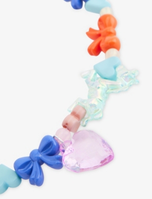 STYCH ACCESSORIES: Unicorn and Bow Beaded Acrylic Jewellery Set