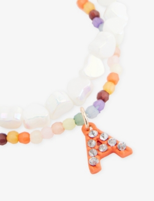 STYCH ACCESSORIES: Personalised Initial Beaded Bracelet Set