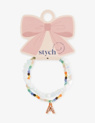 STYCH ACCESSORIES: Personalised Initial Beaded Bracelet Set