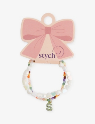 STYCH ACCESSORIES: Personalised Initial Beaded Bracelet Set