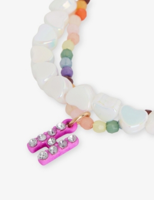 STYCH ACCESSORIES: Personalised Initial Beaded Bracelet Set