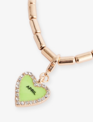 STYCH ACCESSORIES: April Birthstone And Month Charm Necklace