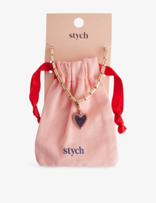 STYCH ACCESSORIES: June Birthstone And Month Zinc and Acrylic Charm Necklace