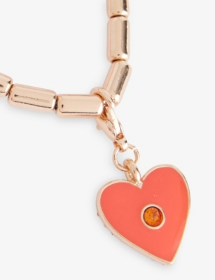 STYCH ACCESSORIES: July Birthstone And Month Zinc and Acrylic Charm Necklace