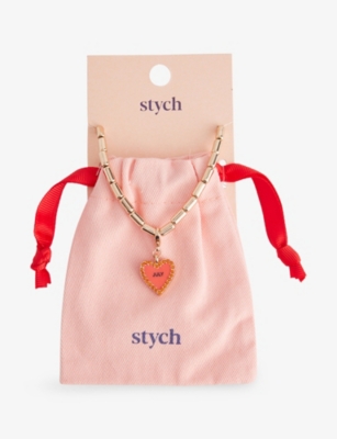 STYCH ACCESSORIES: July Birthstone And Month Zinc and Acrylic Charm Necklace