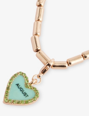 STYCH ACCESSORIES: August Birthstone And Month Charm Necklace